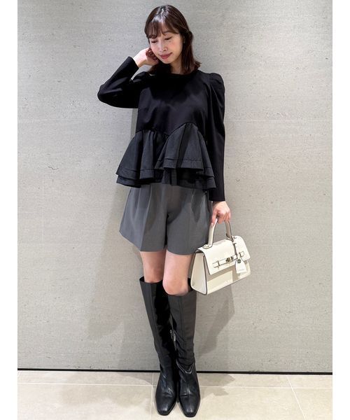 ペプラムドッキングカットトップス（Tシャツ/カットソー）｜CELFORD