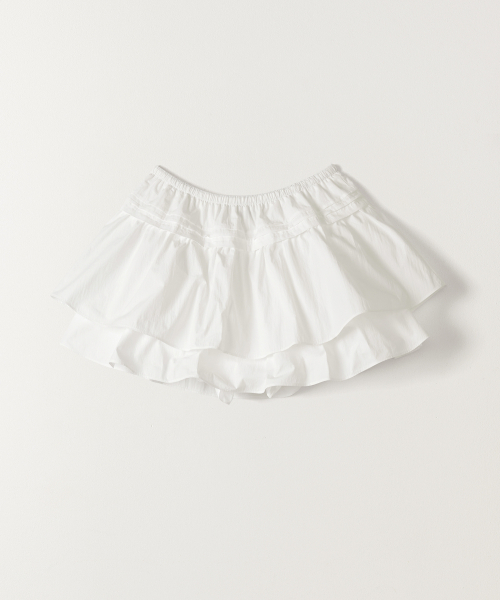 TTUDEMENT(トュードメント)の「SHIRRING MINI SKIRT WHITE(スカート・レディース・その他・SMALL/MEDIUM)」の5枚目の写真