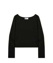 ESCAPEFROM（エスケープフロム）の「Essential Slim Fit Boat Neck Long Sleeve Black（Tシャツ/カットソー）」
