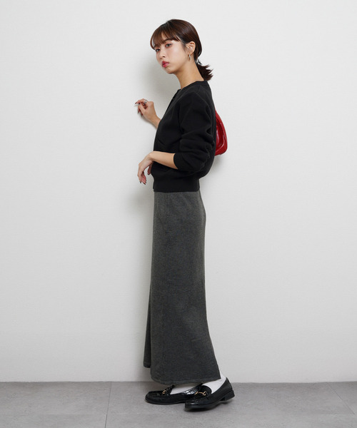 Chillfar（チルファー）の「ニットロングスカート（スカート・レディース・グレー/ブラック/ベージュ/チャコール/ブラウン・FREE）」の15枚目の写真