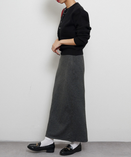 Chillfar（チルファー）の「ニットロングスカート（スカート・レディース・グレー/ブラック/ベージュ/チャコール/ブラウン・FREE）」の17枚目の写真