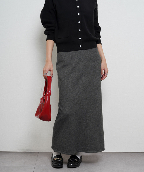 Chillfar（チルファー）の「ニットロングスカート（スカート・レディース・グレー/ブラック/ベージュ/チャコール/ブラウン・FREE）」の18枚目の写真