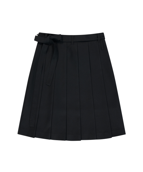 IUGAMAKARAS(イウガマカラス)の「Belted Bag Pleats Midi Skirt (Black)(スカート・レディース・その他・1/2)」の3枚目の写真