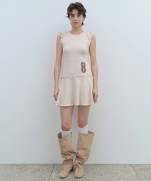 MILLO WOMEN（ミロウーマン）の「ニットフレアドレス [エクリュ]（ワンピース）」