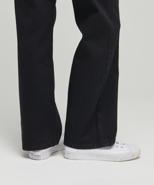MUSINSA STANDARD WOMAN（ムシンサスタンダードウーマン）の「ウィメンズスラッシュルーズストレートデニムパンツ[ブラック]（デニムパンツ・レディース・その他・30/24/25/26/27/28/29）」の8枚目の写真