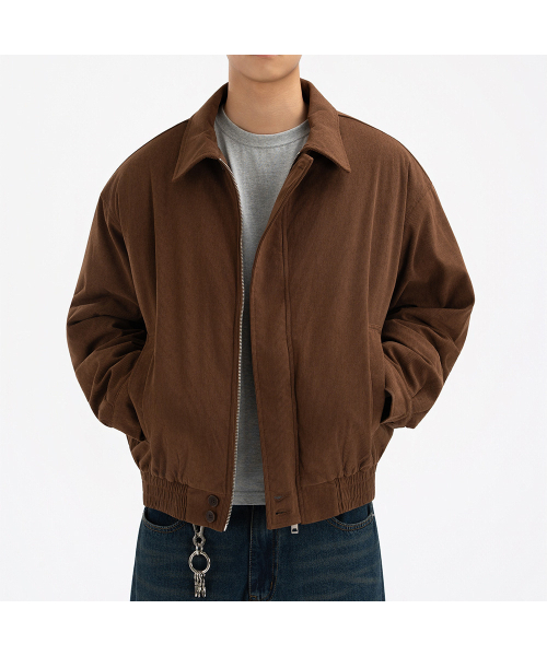 UNDEROFF（アンダーオフ）の「クロップフィットコーデュロイシングルジャンパー ブラウン（その他アウター・メンズ・ブラウン・MEDIUM/LARGE/X-LARGE）」の2枚目の写真