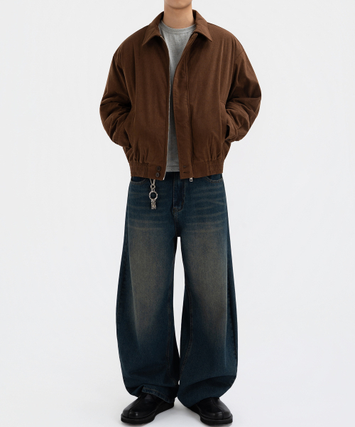 UNDEROFF（アンダーオフ）の「クロップフィットコーデュロイシングルジャンパー ブラウン（その他アウター・メンズ・ブラウン・MEDIUM/LARGE/X-LARGE）」の3枚目の写真