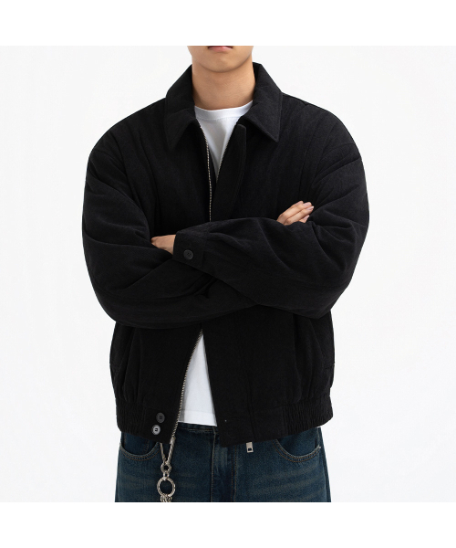 UNDEROFF（アンダーオフ）の「クロップフィットコーデュロイシングルジャンパー ブラウン（その他アウター・メンズ・ブラウン・MEDIUM/LARGE/X-LARGE）」の4枚目の写真