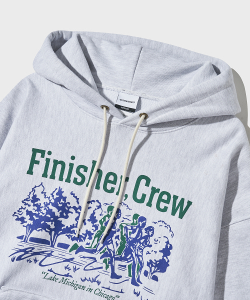 OUTSTANDING(アウトスタンディング)の「V.S.C HOOD SWEAT(FINISHER CREW)_1%MELANGE GRAY(パーカー・メンズ・その他・SMALL/MEDIUM/LARGE/X-SMALL)」の3枚目の写真