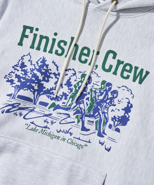 OUTSTANDING(アウトスタンディング)の「V.S.C HOOD SWEAT(FINISHER CREW)_1%MELANGE GRAY(パーカー・メンズ・その他・SMALL/MEDIUM/LARGE/X-SMALL)」の4枚目の写真