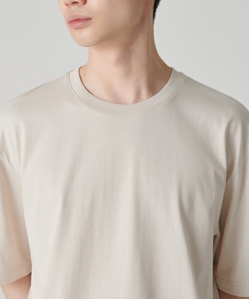 MUSINSA STANDARD（ムシンサスタンダード）の「[クールタンダード] リラックスフィットクルーネックTシャツ [エクリュ]（Tシャツ/カットソー・メンズ・その他・XXX-LARGE/SMALL/MEDIUM/LARGE/X-LARGE/XX-LARGE）」の3枚目の写真
