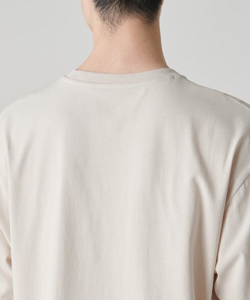 MUSINSA STANDARD（ムシンサスタンダード）の「[クールタンダード] リラックスフィットクルーネックTシャツ [エクリュ]（Tシャツ/カットソー・メンズ・その他・XXX-LARGE/SMALL/MEDIUM/LARGE/X-LARGE/XX-LARGE）」の4枚目の写真