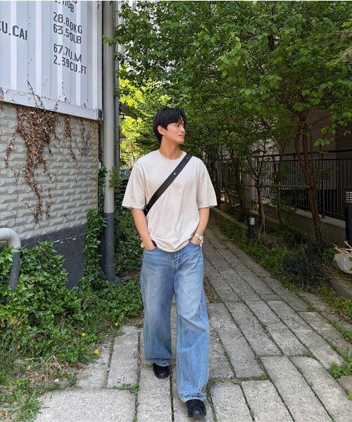 MUSINSA STANDARD（ムシンサスタンダード）の「[クールタンダード] リラックスフィットクルーネックTシャツ [エクリュ]（Tシャツ/カットソー・メンズ・その他・XXX-LARGE/SMALL/MEDIUM/LARGE/X-LARGE/XX-LARGE）」の6枚目の写真