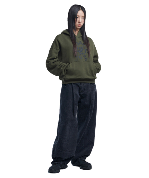 NOMANUAL(NOMANUAL)の「C.F HOODIE - KHAKI(パーカー・レディース・その他・SMALL/MEDIUM/LARGE/X-LARGE)」の5枚目の写真