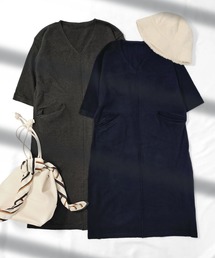 OSYAREVO（オシャレボ）の「Vネック ニットワンピース（ワンピース）」