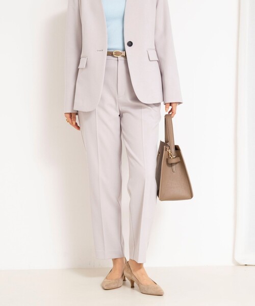 NOLLEY’S（ノーリーズ）の「《セットアップ対応》ウォッシャブルサージストレッチストレートパンツ（その他パンツ・レディース・グレイッシュベージュ/ネイビー/オフホワイト・34/36/38/40）」の17枚目の写真