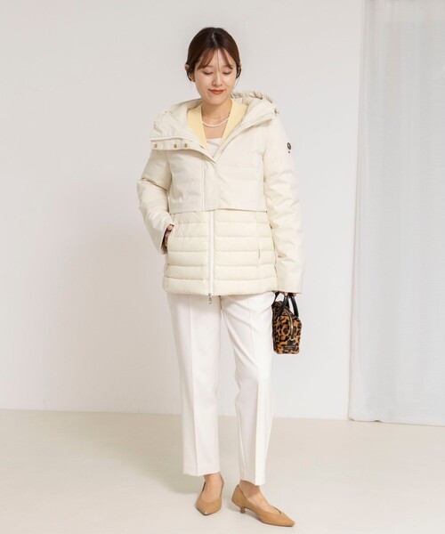 NOLLEY’S（ノーリーズ）の「《セットアップ対応》ウォッシャブルサージストレッチストレートパンツ（その他パンツ・レディース・グレイッシュベージュ/ネイビー/オフホワイト・34/36/38/40）」の21枚目の写真