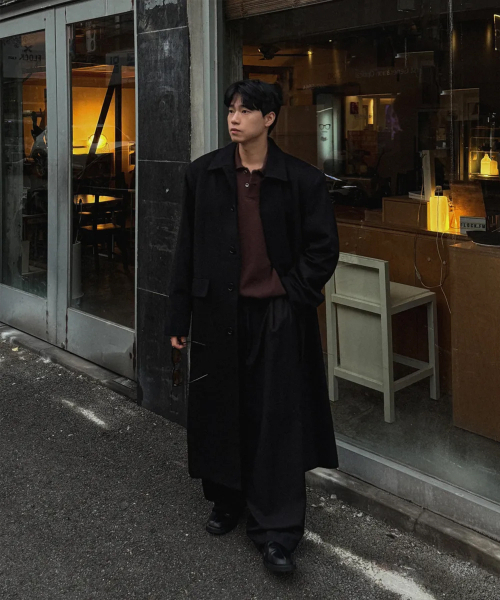 P.IN.O(ピインオ)の「ウールブレンドダディシングルロングコート(チェスターコート・メンズ・その他・MEDIUM/LARGE)」の6枚目の写真