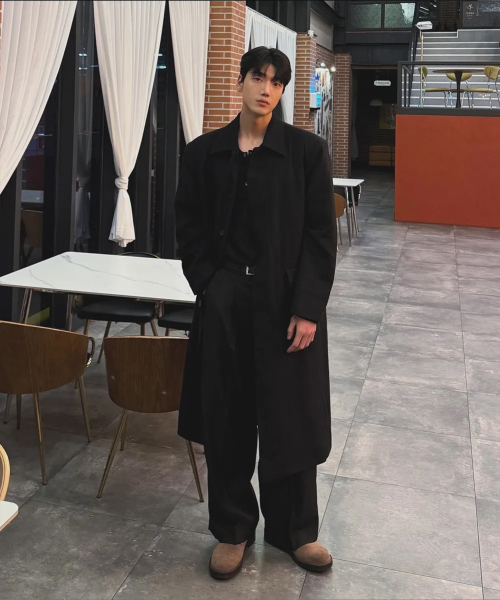 P.IN.O(ピインオ)の「ウールブレンドダディシングルロングコート(チェスターコート・メンズ・その他・MEDIUM/LARGE)」の3枚目の写真