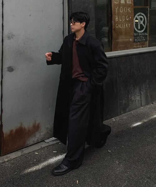 P.IN.O(ピインオ)の「ウールブレンドダディシングルロングコート(チェスターコート・メンズ・その他・MEDIUM/LARGE)」の9枚目の写真