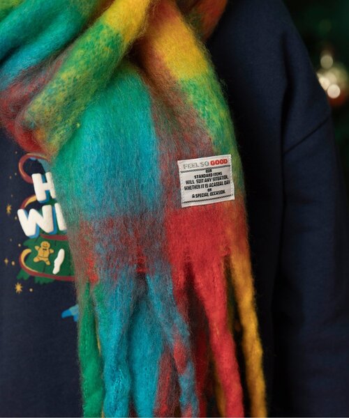 BREEZE（ブリーズ）の「シャギーチェックマフラー（マフラー・キッズ・イエロー/レッド・140）」の10枚目の写真