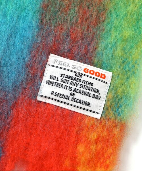 BREEZE（ブリーズ）の「シャギーチェックマフラー（マフラー・キッズ・イエロー/レッド・140）」の7枚目の写真