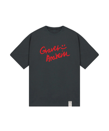[UNISEX]図面ロゴスマイルバンファルティ_チャコール