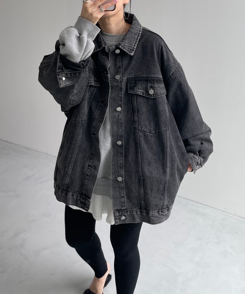 セール/ブランド古着】wee9s｜ウィークスのデニムジャケット（ブラック