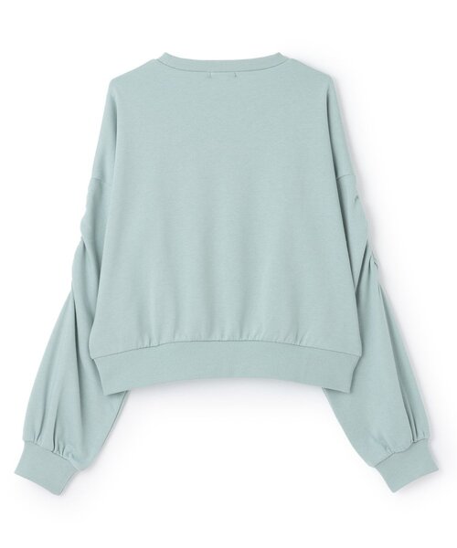 by LOVEiT（バイラビット）の「袖シャーリングケーキプリントプルオーバー（スウェット・キッズ・ブルーグレー/チャコール/ピンク・130cm/120cm/160cm/140cm/150cm）」の4枚目の写真