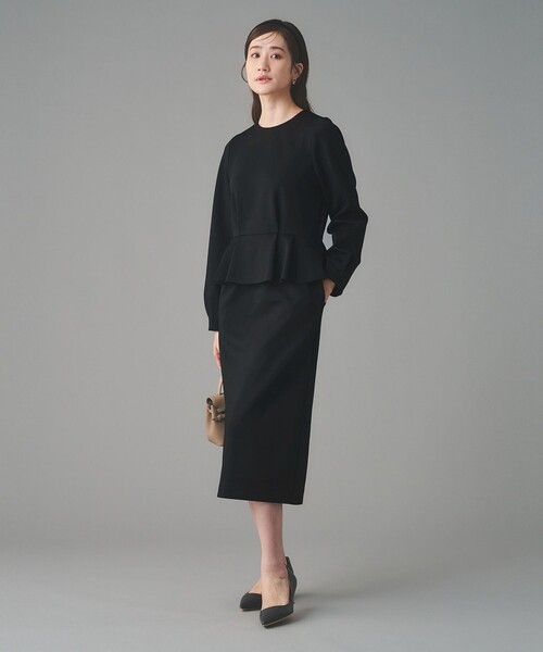 UNITED ARROWS（ユナイテッドアローズ）の「SPONGY ペプラム ワンピース（ワンピース・レディース・ブラック/ネイビー・38/36）」の6枚目の写真