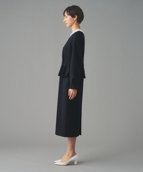 UNITED ARROWS（ユナイテッドアローズ）の「SPONGY ペプラム ワンピース（ワンピース・レディース・ブラック/ネイビー・38/36）」の10枚目の写真