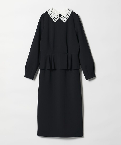 UNITED ARROWS（ユナイテッドアローズ）の「SPONGY ペプラム ワンピース（ワンピース・レディース・ブラック/ネイビー・38/36）」の12枚目の写真