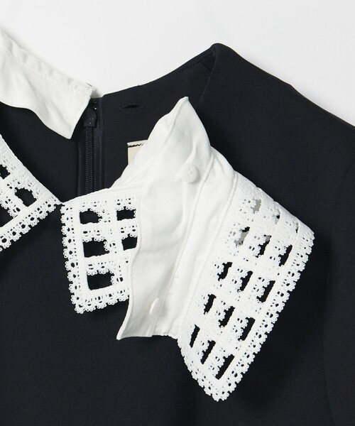 UNITED ARROWS（ユナイテッドアローズ）の「SPONGY ペプラム ワンピース（ワンピース・レディース・ブラック/ネイビー・38/36）」の18枚目の写真