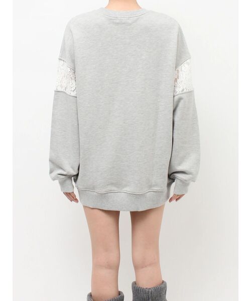 EVRIS（エヴリス）の「レースEmbroideryスウェットトップス（スウェット・レディース・チャコールグレー/グレー/ブラック・FREE）」の21枚目の写真
