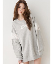 EVRIS | レースEmbroideryスウェットトップス(スウェット)