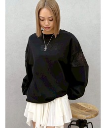 EVRIS | レースEmbroideryスウェットトップス(スウェット)