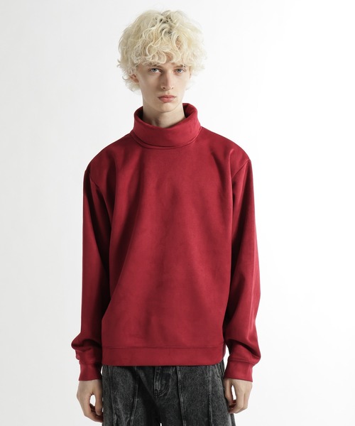 HARE（ハレ）の「MILKYスウェードタートル(HARE)（スウェット・メンズ・ブラック/グレー/ブルー/レッド・MEDIUM/SMALL）」の4枚目の写真