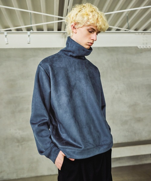 HARE（ハレ）の「MILKYスウェードタートル(HARE)（スウェット・メンズ・ブラック/グレー/ブルー/レッド・MEDIUM/SMALL）」の3枚目の写真