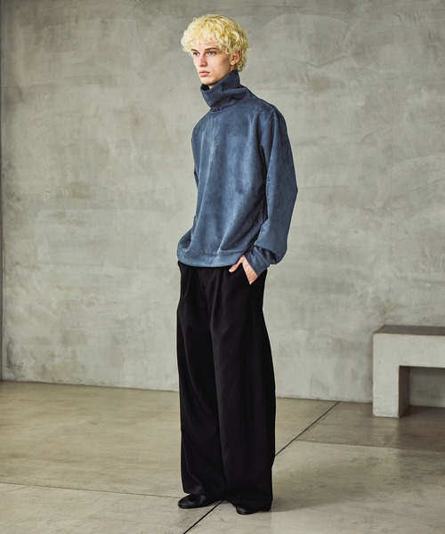 HARE（ハレ）の「MILKYスウェードタートル(HARE)（スウェット・メンズ・ブラック/グレー/ブルー/レッド・MEDIUM/SMALL）」の14枚目の写真