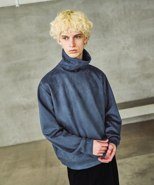 HARE（ハレ）の「MILKYスウェードタートル(HARE)（スウェット・メンズ・ブラック/グレー/ブルー/レッド・MEDIUM/SMALL）」の5枚目の写真