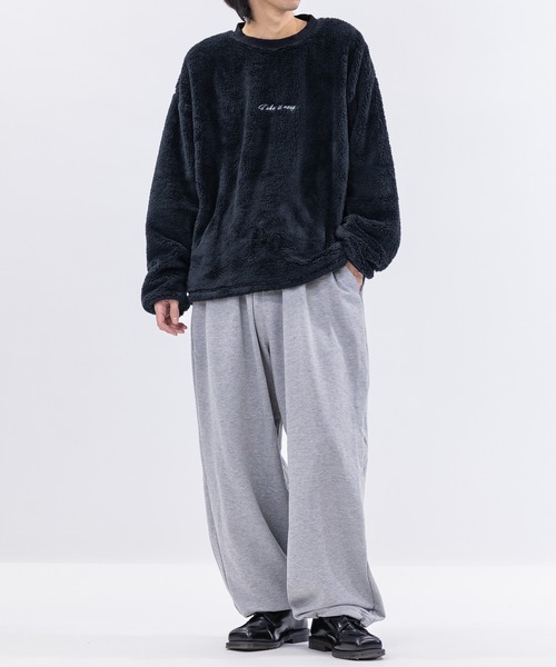 JOHN'S CLOSET（ジョンズクローゼット）の「【13】エンジェルプリント ラインストーン ワイドスウェットパンツ（スウェットパンツ・メンズ・ブラック/杢グレー/ホワイト・MEDIUM/LARGE）」の9枚目の写真