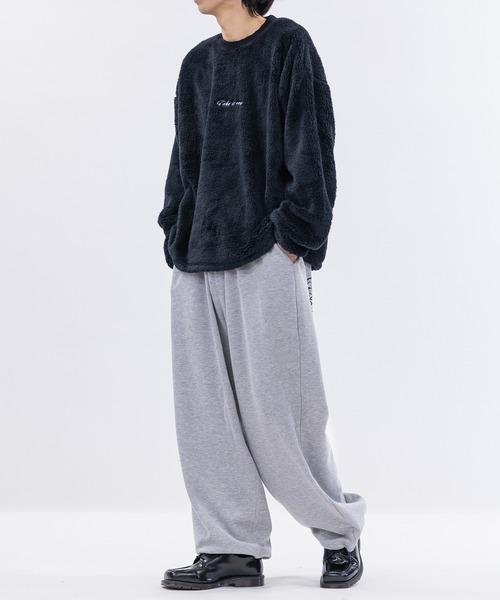 JOHN'S CLOSET（ジョンズクローゼット）の「【13】エンジェルプリント ラインストーン ワイドスウェットパンツ（スウェットパンツ・メンズ・ブラック/杢グレー/ホワイト・MEDIUM/LARGE）」の10枚目の写真