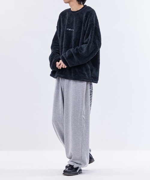 JOHN'S CLOSET（ジョンズクローゼット）の「【13】エンジェルプリント ラインストーン ワイドスウェットパンツ（スウェットパンツ・メンズ・ブラック/杢グレー/ホワイト・MEDIUM/LARGE）」の11枚目の写真