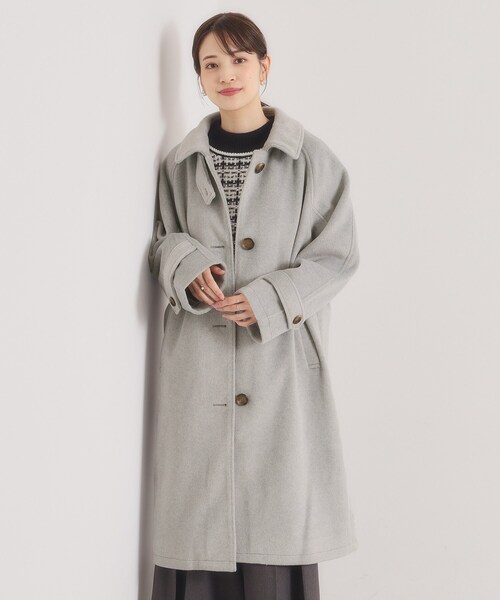 モッサ風ロングコート（ステンカラーコート）｜ITS'DEMO（イッツデモ