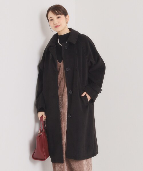 ITS'DEMO（イッツデモ）の「モッサ風ロングコート（ステンカラーコート・レディース・グレー/ブラック/ベージュ・00）」の7枚目の写真
