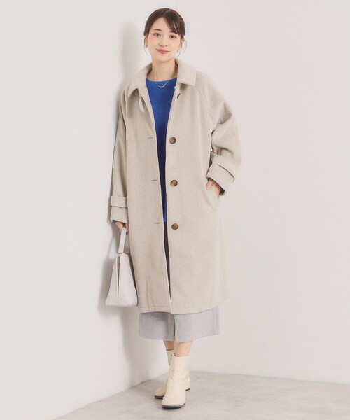 さくさく様 ロングコート Mベージュ ボリュームスリーブステンカラーロングコート – SELECT MOCA