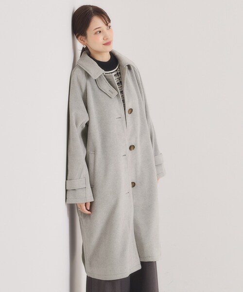 モッサ風ロングコート（ステンカラーコート）｜ITS'DEMO（イッツデモ