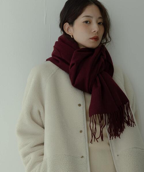 ✨ウールマフラー 30×182cm TAKEO KIKUCHI（タケオキクチ） マフラー 「洗えるメリノウール混