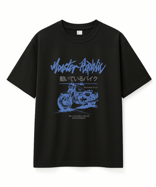 MONSTER REPUBLIC(モンスターリパブリック)の「モーターサイクルヴィンテージブルーTシャツブラック_8133(Tシャツ/カットソー・レディース・その他・SMALL/MEDIUM/LARGE/X-LARGE)」の1枚目の写真