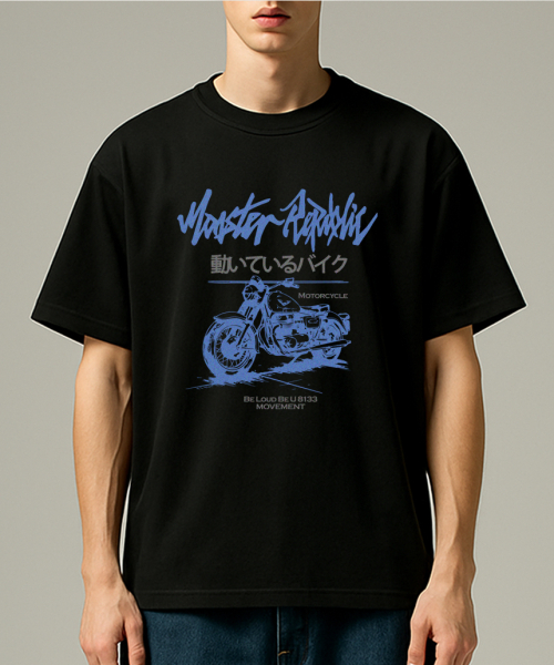 MONSTER REPUBLIC(モンスターリパブリック)の「モーターサイクルヴィンテージブルーTシャツブラック_8133(Tシャツ/カットソー・レディース・その他・SMALL/MEDIUM/LARGE/X-LARGE)」の4枚目の写真